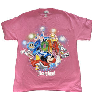 Disneyland Resort 2014 Anniversary Graphic Tee Pink Size M